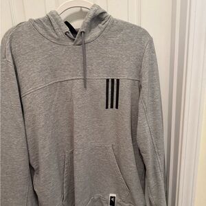 adidas Gray Hoodie with Black Stripes